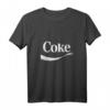 Damen Coca-Cola Vintage White Coke Logo T-Shirt mit V-Ausschnitt - Offiziell Lizenzierte Mode für Coca-Cola Fans