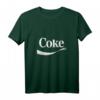 Damen Coca-Cola Vintage White Coke Logo T-Shirt mit V-Ausschnitt - Offiziell Lizenzierte Mode für Coca-Cola Fans