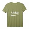Damen Coca-Cola Vintage White Coke Logo T-Shirt mit V-Ausschnitt - Offiziell Lizenzierte Mode für Coca-Cola Fans