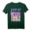 Fette Katze Weißes Kätzchen Dickes Haustier Katzenbesitzer T-Shirt – Lustiges Vintage Design im 90er Stil, Perfekt für Katzenliebhaber und Tierfreunde