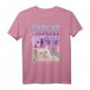Fette Katze Weißes Kätzchen Dickes Haustier Katzenbesitzer T-Shirt – Lustiges Vintage Design im 90er Stil, Perfekt für Katzenliebhaber und Tierfreunde
