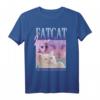 Fette Katze Weißes Kätzchen Dickes Haustier Katzenbesitzer T-Shirt – Lustiges Vintage Design im 90er Stil, Perfekt für Katzenliebhaber und Tierfreunde