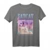 Fette Katze Weißes Kätzchen Dickes Haustier Katzenbesitzer T-Shirt – Lustiges Vintage Design im 90er Stil, Perfekt für Katzenliebhaber und Tierfreunde