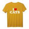 I Love Cats Herz T-Shirt – Lustiges Geschenk für Katzenliebhaber zu Weihnachten & Geburtstag