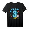 Ich bin Drei - Raketen Geburtstags T-Shirt für Kinder, perfekt für 3. Geburtstag, Astronomie Fans und kleine Raketenforscher