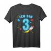 Ich bin Drei - Raketen Geburtstags T-Shirt für Kinder, perfekt für 3. Geburtstag, Astronomie Fans und kleine Raketenforscher