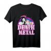 Death Metal Unicorn Rainbow T-Shirt mit Grim Reaper und Regenbogen – Lustiges Heavy Metal Shirt für Fans, Geburtstage & Geschenkideen