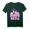 Death Metal Unicorn Rainbow T-Shirt mit Grim Reaper und Regenbogen – Lustiges Heavy Metal Shirt für Fans, Geburtstage & Geschenkideen