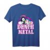 Death Metal Unicorn Rainbow T-Shirt mit Grim Reaper und Regenbogen – Lustiges Heavy Metal Shirt für Fans, Geburtstage & Geschenkideen