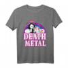 Death Metal Unicorn Rainbow T-Shirt mit Grim Reaper und Regenbogen – Lustiges Heavy Metal Shirt für Fans, Geburtstage & Geschenkideen