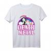 Death Metal Unicorn Rainbow T-Shirt mit Grim Reaper und Regenbogen – Lustiges Heavy Metal Shirt für Fans, Geburtstage & Geschenkideen