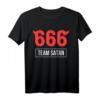 Team 666 Satan Satanist Gothic Teufel Halloween T-Shirt – Dunkles Provokantes Design für Gothic, Satanismus & Halloween Fans