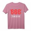 Team 666 Satan Satanist Gothic Teufel Halloween T-Shirt – Dunkles Provokantes Design für Gothic, Satanismus & Halloween Fans