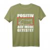 Mieze Katze POSITIV AUF MÜDE GETESTET - Lustiges Schlaf T-Shirt für Katzenliebhaber & Morgenmuffel