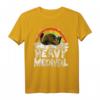 Heavy Meowtal Katze Retro Regenbogen Satanisch Heavy Metal T-Shirt – Lustiges Vintage Design für Metal Fans, Bandmitglieder & Festivalbesucher