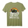 Heavy Meowtal Katze Retro Regenbogen Satanisch Heavy Metal T-Shirt – Lustiges Vintage Design für Metal Fans, Bandmitglieder & Festivalbesucher