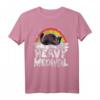 Heavy Meowtal Katze Retro Regenbogen Satanisch Heavy Metal T-Shirt – Lustiges Vintage Design für Metal Fans, Bandmitglieder & Festivalbesucher