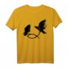Hugin & Munin Christenfisch Wikinger T-Shirt – Heidnisches Motiv gegen das Christentum für Wikinger, Pagan & Metal Fans