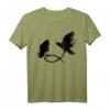 Hugin & Munin Christenfisch Wikinger T-Shirt – Heidnisches Motiv gegen das Christentum für Wikinger, Pagan & Metal Fans