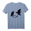 Hugin & Munin Christenfisch Wikinger T-Shirt – Heidnisches Motiv gegen das Christentum für Wikinger, Pagan & Metal Fans