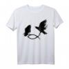 Hugin & Munin Christenfisch Wikinger T-Shirt – Heidnisches Motiv gegen das Christentum für Wikinger, Pagan & Metal Fans