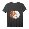 Fuchs Vollmond Herbst Mond Baum Vogel T-Shirt - Naturmotive für Wald- und Tierliebhaber
