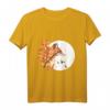 Fuchs Vollmond Herbst Mond Baum Vogel T-Shirt - Naturmotive für Wald- und Tierliebhaber