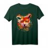 Aquarell Fuchs Herbst T-Shirts für Frauen und Kinder – Klassisch geschnitten, doppelt genäht, tierischer Herbstlook