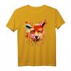 Aquarell Fuchs Herbst T-Shirts für Frauen und Kinder – Klassisch geschnitten, doppelt genäht, tierischer Herbstlook
