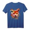 Aquarell Fuchs Herbst T-Shirts für Frauen und Kinder – Klassisch geschnitten, doppelt genäht, tierischer Herbstlook