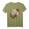 Tiger Kunstwerk - Herbst Blätter Zoo Tier Tierliebe T-Shirt für Tierfreunde und Naturfans
