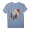 Tiger Kunstwerk - Herbst Blätter Zoo Tier Tierliebe T-Shirt für Tierfreunde und Naturfans