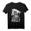 Vintage Sensenmann-Cartoon mit Willkommen in der Hölle T-Shirt – Gruseliger Halloween-Gag für Horror-Fans und Dark Humor Liebhaber