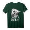 Vintage Sensenmann-Cartoon mit Willkommen in der Hölle T-Shirt – Gruseliger Halloween-Gag für Horror-Fans und Dark Humor Liebhaber