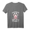 Hunde Mamas T-Shirt mit Hundemotiv - Life IS Better With Dogs Around, Trendiges Damen-Shirt für Hundeliebhaberinnen