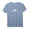 Weißer Schweizer Schäferhund Heartbeat Herz Hunde T-Shirt – Geschenk für Hundeliebhaber, Herrchen & Frauchen, Züchter & Tierfreunde