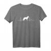Weißer Schweizer Schäferhund Heartbeat Herz Hunde T-Shirt – Geschenk für Hundeliebhaber, Herrchen & Frauchen, Züchter & Tierfreunde
