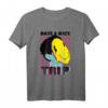 Smilie Gesicht trippy lachen T-Shirt – Lustiges, buntes Party- und Ausflugshirt als Geschenkidee