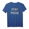 Stay Focus Optical Illusion Glitchy Trippy Hustle and Party T-Shirt – Perfekt für Rave, EDM & Festivals