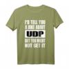 UDP Joke Might Not Get It Software Entwickler Hacker Coder T-Shirt – Lustiges IT Geschenk für Programmierer, Hacker & Sysadmin zu Weihnachten & Geburtstag