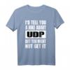 UDP Joke Might Not Get It Software Entwickler Hacker Coder T-Shirt – Lustiges IT Geschenk für Programmierer, Hacker & Sysadmin zu Weihnachten & Geburtstag