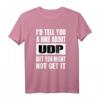 UDP Joke Might Not Get It Software Entwickler Hacker Coder T-Shirt – Lustiges IT Geschenk für Programmierer, Hacker & Sysadmin zu Weihnachten & Geburtstag