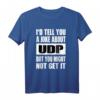 UDP Joke Might Not Get It Software Entwickler Hacker Coder T-Shirt – Lustiges IT Geschenk für Programmierer, Hacker & Sysadmin zu Weihnachten & Geburtstag