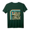 Linux Retro Pinguin Born to be root T-Shirt – Kultiges Geek-Design für Entwickler, Hacker und Linux Fans
