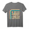 Linux Retro Pinguin Born to be root T-Shirt – Kultiges Geek-Design für Entwickler, Hacker und Linux Fans