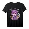 Pastell Goth Sensenmann Katze T-Shirt – Niedlich & Gruselig für Kawaii, Nu-Goth & Vaporwave Fans
