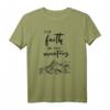 Bibel Spruch 'Our Faith Can Move Mountains' - Motivations T-Shirt mit Berge Design für Christen, Priester & Gläubige als Geschenk zu Weihnachten oder Geburtstag
