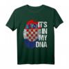 Kroatien Hrvatska Flagge Heimat Wurzeln T-Shirt mit Fingerabdruck & DNA-Motiv – Patriotisches Fanshirt für Fans & Familie
