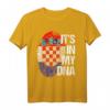 Kroatien Hrvatska Flagge Heimat Wurzeln T-Shirt mit Fingerabdruck & DNA-Motiv – Patriotisches Fanshirt für Fans & Familie
