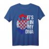 Kroatien Hrvatska Flagge Heimat Wurzeln T-Shirt mit Fingerabdruck & DNA-Motiv – Patriotisches Fanshirt für Fans & Familie